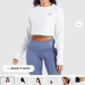 Gymshark Training Cropped Sweater! Only worn once. Looks brand new.